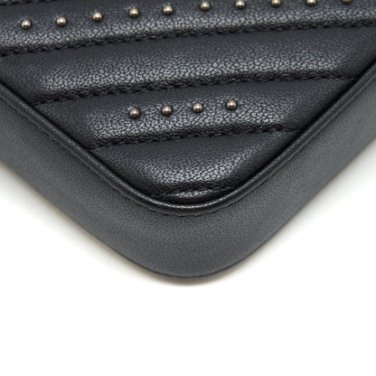 Chanel Reissue Wallet On Chain Calfskin Black Ruthenium Hardware