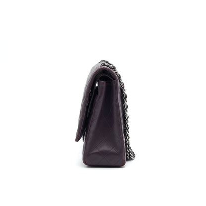 Chanel Maxi Double Flap Bag Lambskin Burgundy SHW