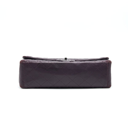 Chanel Maxi Double Flap Bag Lambskin Burgundy SHW