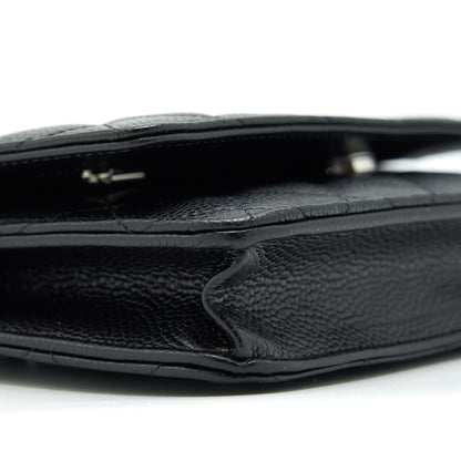 Chanel Classic Wallet On Chain Caviar Black SHW (Microchip)