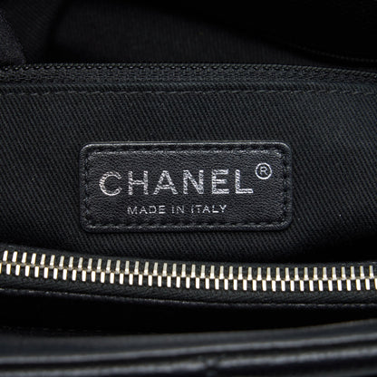 Chanel CC Logo Tote Bag Caviar Black SHW