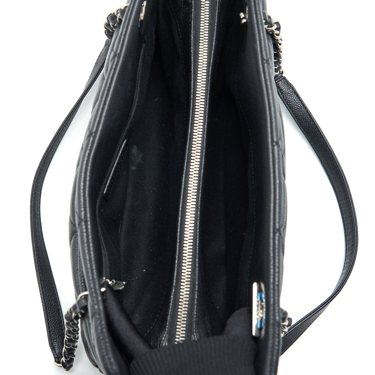 Chanel CC Logo Tote Bag Caviar Black SHW