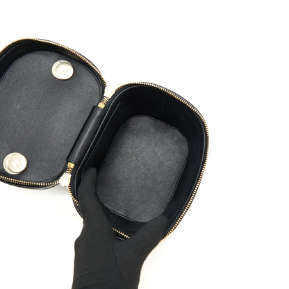 Chanel Trendy CC Round Vanity Case Crossbody Bag Lambskin Black LGHW