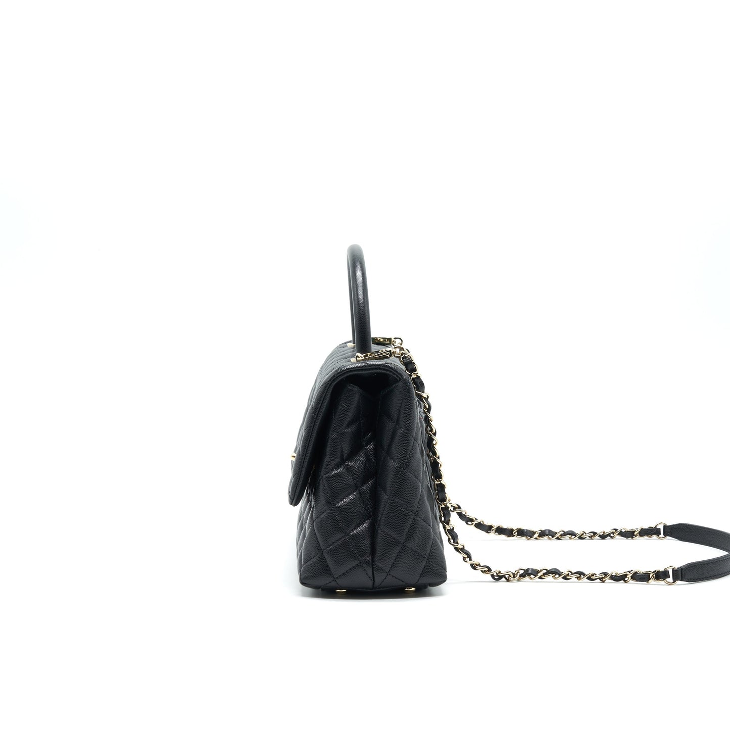 Chanel Small Coco Handle Flap Bag Caviar Black LGHW