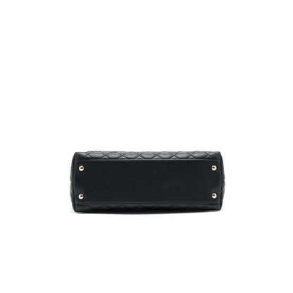 Chanel Small Coco Handle Flap Bag Caviar Black LGHW