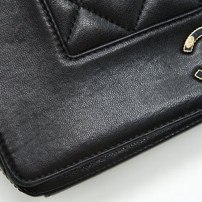 Chanel CC Logo Flap Bag Lambskin Black GHW