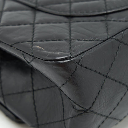 Chanel 2.55 225 Small reissue double flap bag aged Calfskin black GHW