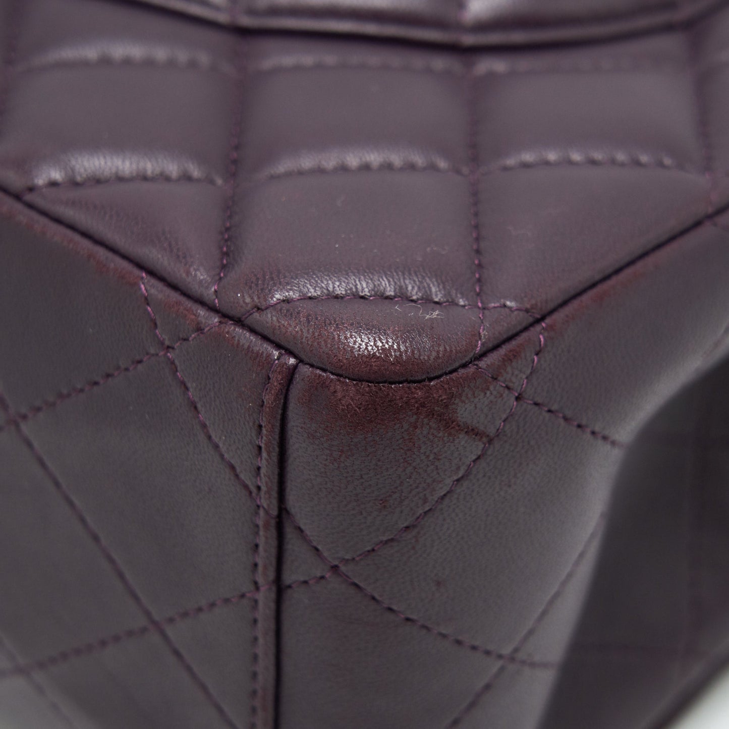 Chanel Maxi Double Flap Bag Lambskin Burgundy SHW