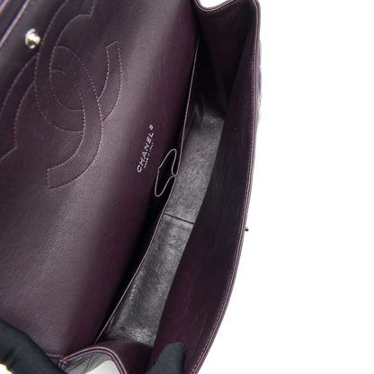 Chanel Maxi Double Flap Bag Lambskin Burgundy SHW