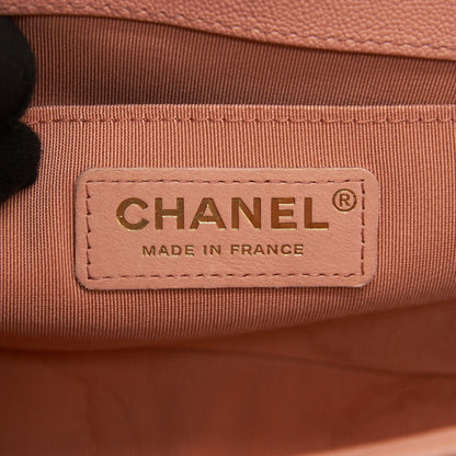 CHANEL MEDIUM BOY CHANEL BAG CAVIAR PINK GHW
