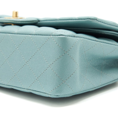 Chanel Classic double flap bag caviar Blue Brushed GHW