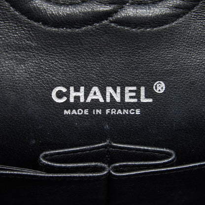 Chanel Patent Leather Medium Classic Double Flap bag Black SHW