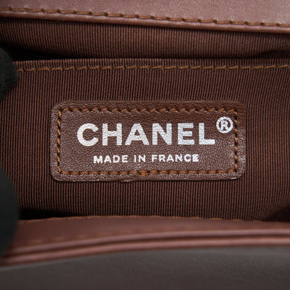 CHANEL MEDIUM BOY CHANEL BAG CHOCOLATE BROWN SHW