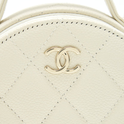 Chanel clutch with chain Caviar white LGHW