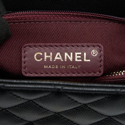 Chanel Small Coco Handle Flap Bag Caviar Black LGHW