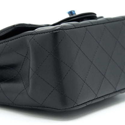 Chanel Mini Square Flap Bag Lambskin So Black