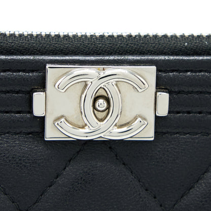 Chanel Boy Clutch Lambskin Black SHW