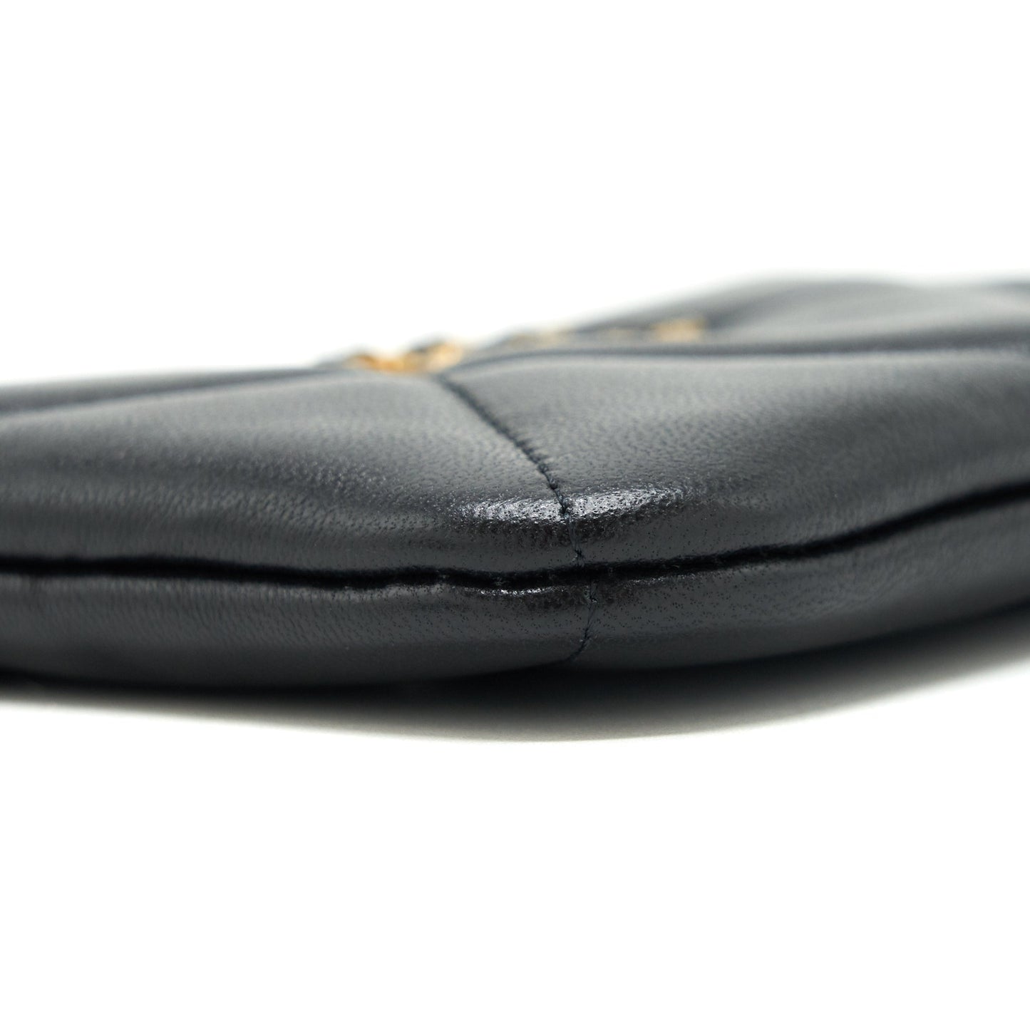 Chanel 19 Mini Pouch Lambskin Black GHW