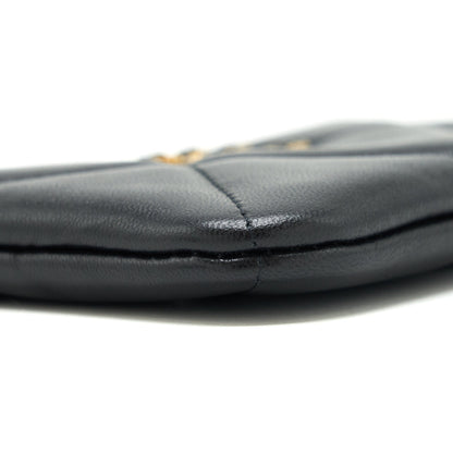 Chanel 19 Mini Pouch Lambskin Black GHW