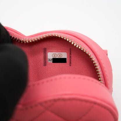 Chanel 22S Heart Belt Bag Lambskin Pink LGHW