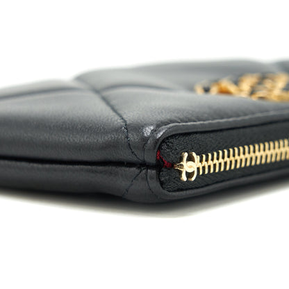Chanel 19 Mini Pouch Lambskin Black GHW