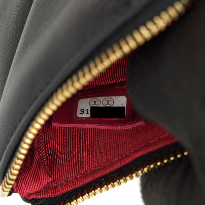 Chanel 19 Mini Pouch Lambskin Black GHW