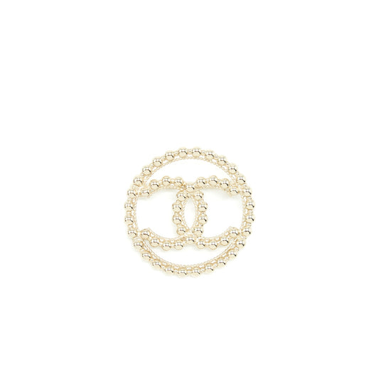 Chanel Round CC Logo Brooch LGHW