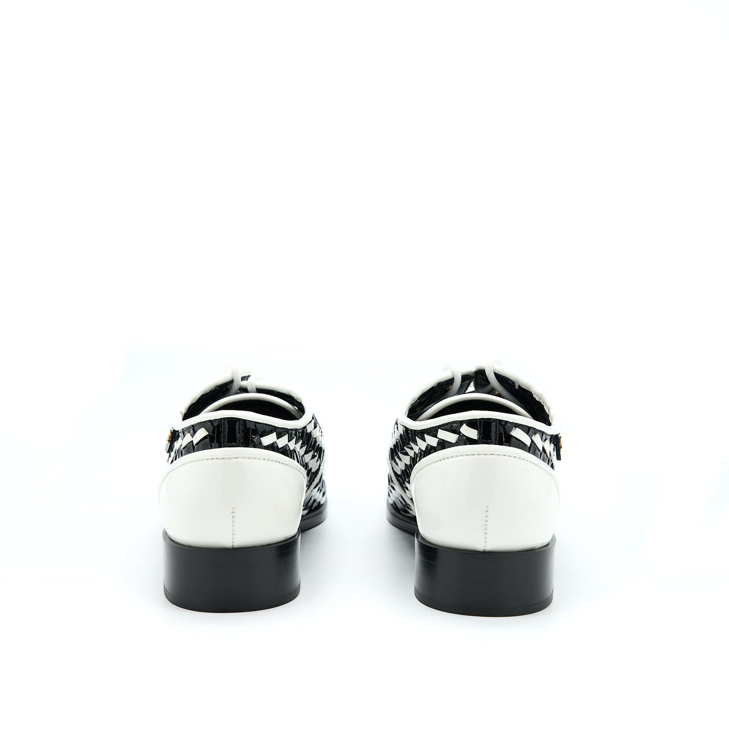 Chanel Size 39 Patent Black/White Loafer