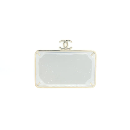 Chanel 22P Quilted Mini Box Vanity With Chain Lambskin White LGHW
