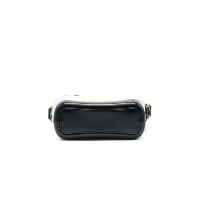 Chanel Chevron Small Gabrielle Hobo Bag White/ Black