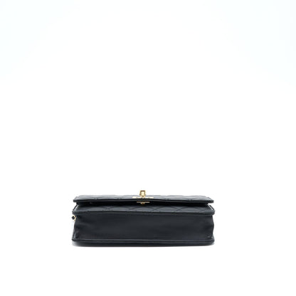 Chanel Trendy CC Wallet On Chain Lambskin Black GHW