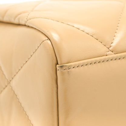 Chanel Bowling Bag Aged Calfskin Beige SHW