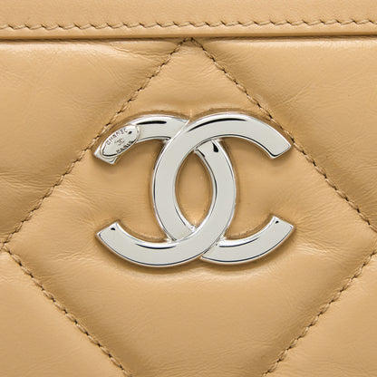 Chanel Bowling Bag Aged Calfskin Beige SHW