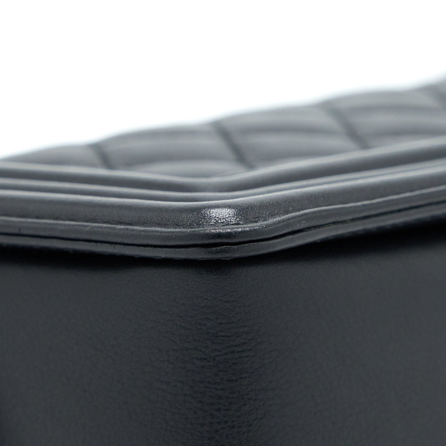 Chanel Small Boy Bag Calfskin Black With Ruthenium Hardware