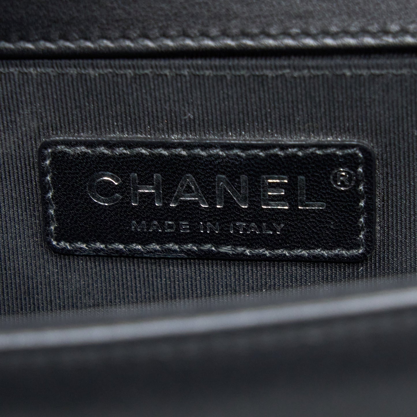Chanel Small Boy Bag Calfskin Black With Ruthenium Hardware
