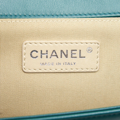 Chanel Medium Boy lambskin green SHW