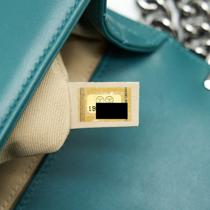 Chanel Medium Boy lambskin green SHW