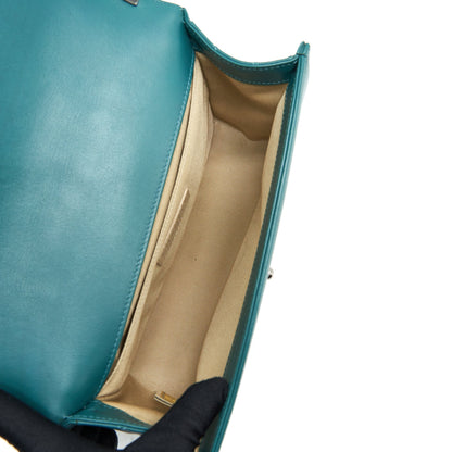 Chanel Medium Boy lambskin green SHW
