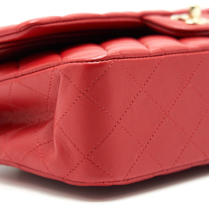 Chanel Medium Classic Double Flap Bag Red LGHW serial29