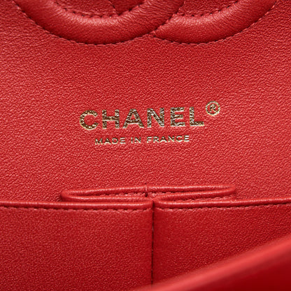 Chanel Medium Classic Double Flap Bag Red LGHW serial29