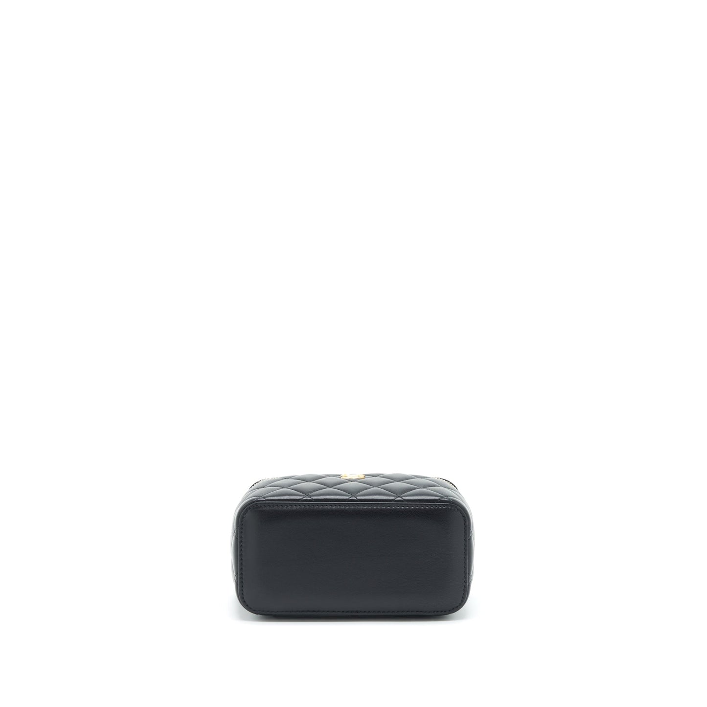 Chanel 22S Pearl Crush Long Vanity With Chain Lambskin Black GHW