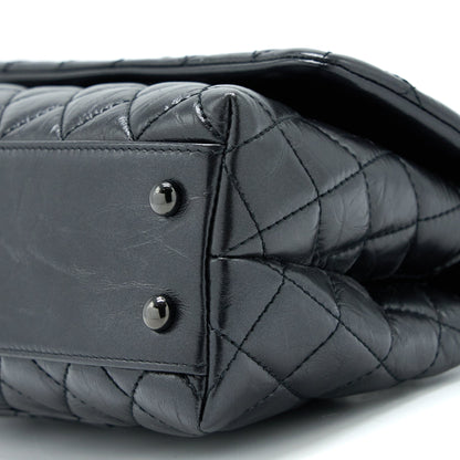 Chanel Small Coco Handle Aged Calfskin So Black With Black Hardware