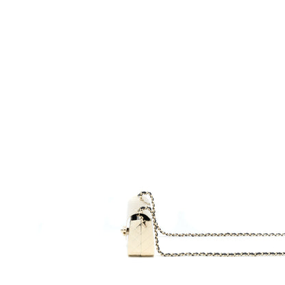 Chanel Mini Evening Bag Gold Tone Hammered Metal And Gold Tone Metal (Microchip )