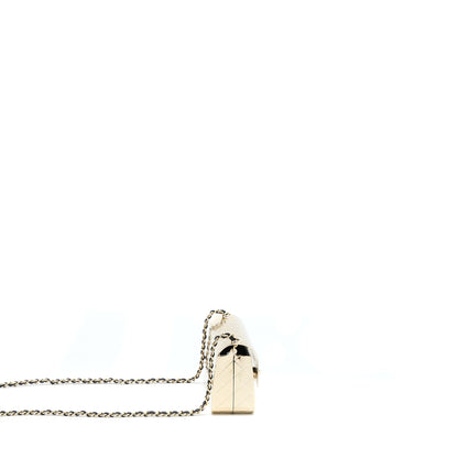 Chanel Mini Evening Bag Gold Tone Hammered Metal And Gold Tone Metal (Microchip )