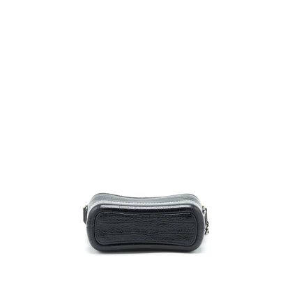 Chanel Small Gabrielle Hobo Bag Crocodile Embossed Calfskin Black Multicolour Hardware