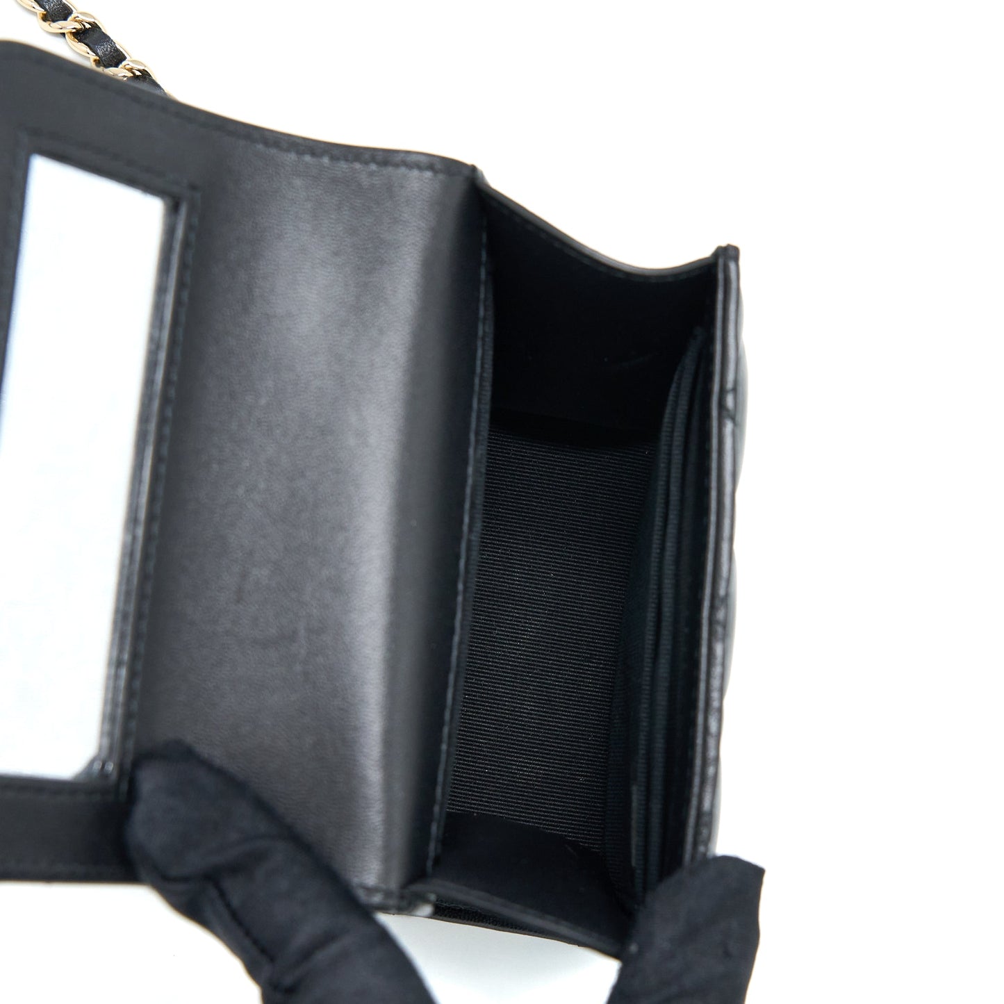 Chanel Top Handle Mini Flap Bag Lambskin Black LGHW