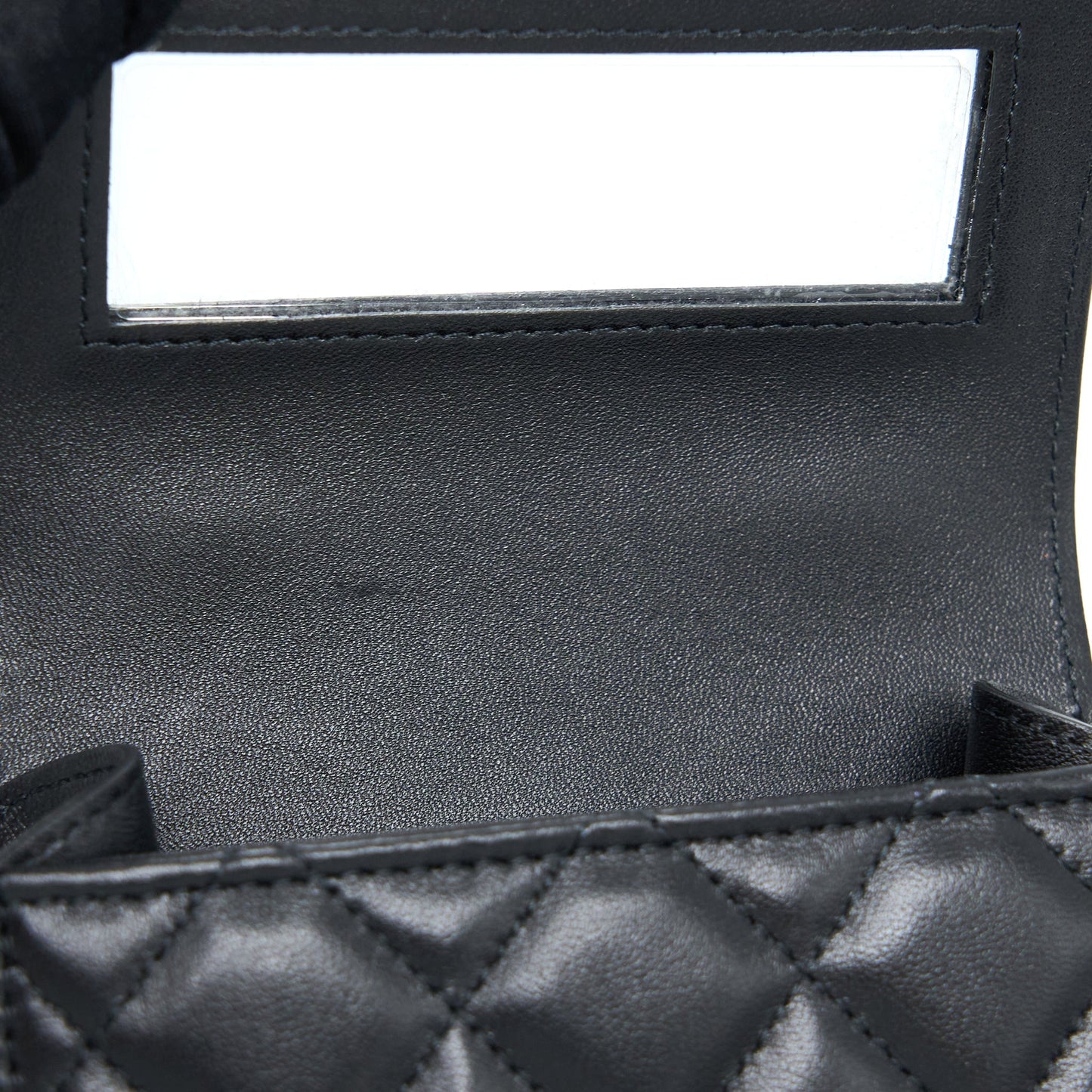 Chanel Top Handle Mini Flap Bag Lambskin Black LGHW