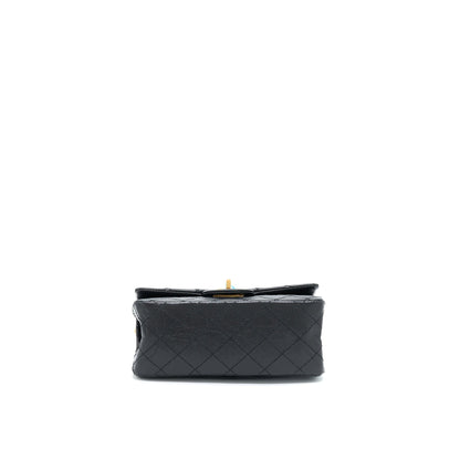 Chanel Mini 2.55 Reissue Flap Bag Aged Calfskin Black GHW (Microchip)