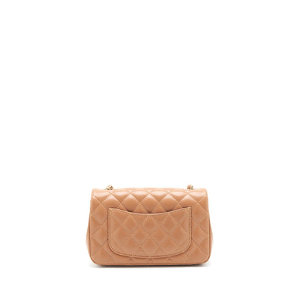 Chanel 22s Mini Rectangular Bag Lambskin Caramel LGHW