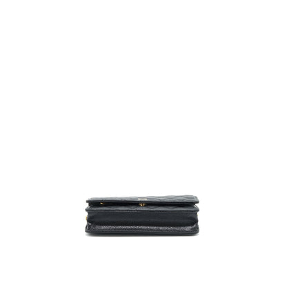 Chanel Classic Wallet on chain Caviar black GHW